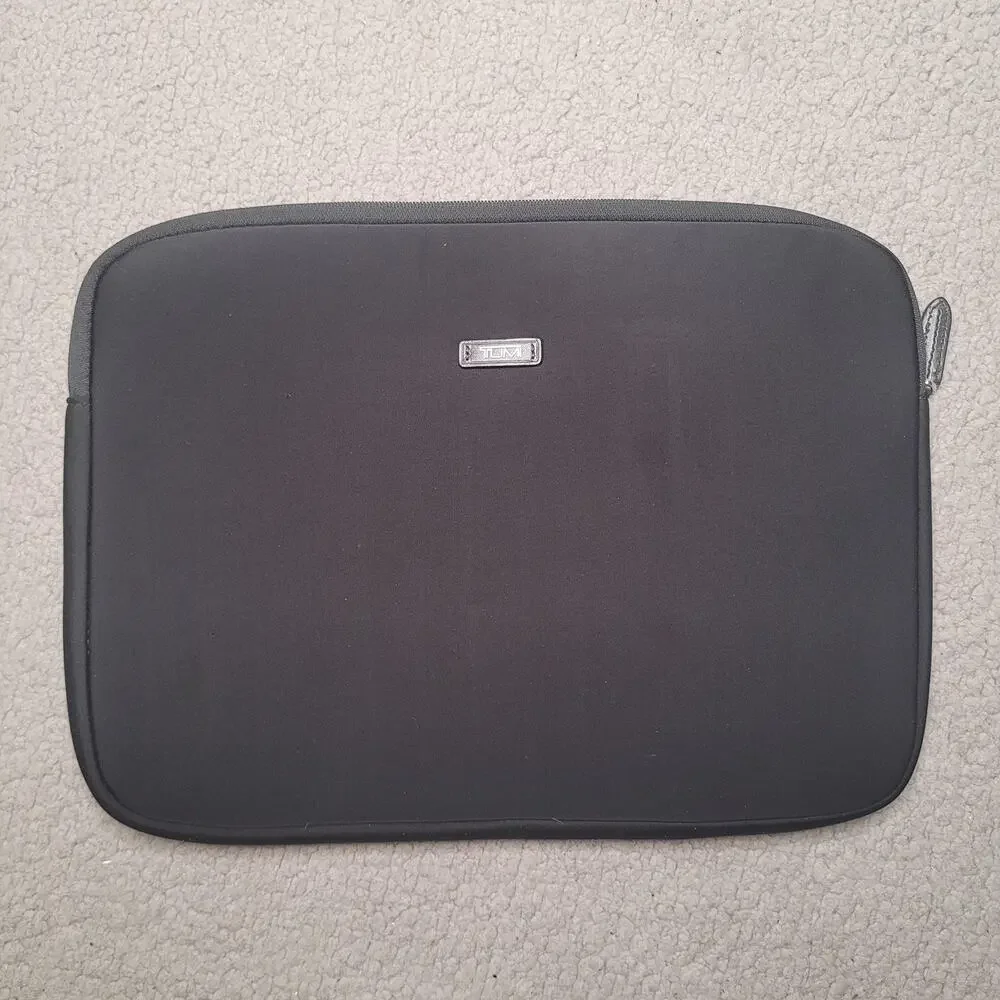 Tumi Two Way Laptop Briefcase Bag Black Leather Adjustable Shoulder Strap Work